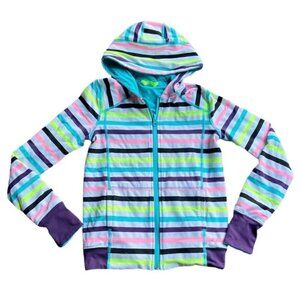 Girls Ivivva reversible size 10 blue and stripped
